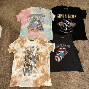 Rock n roll band tee bundle